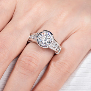 Luxury 3ct Moissanite Wedding Band Ring - Ornalux