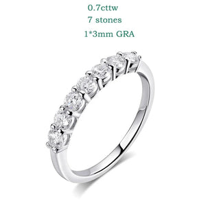 Moissanite Ring 7 Stones Matching Wedding Diamonds - Ornalux