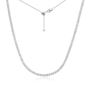 Moissanite Tennis Necklace Adjustable Choker Chain - Ornalux