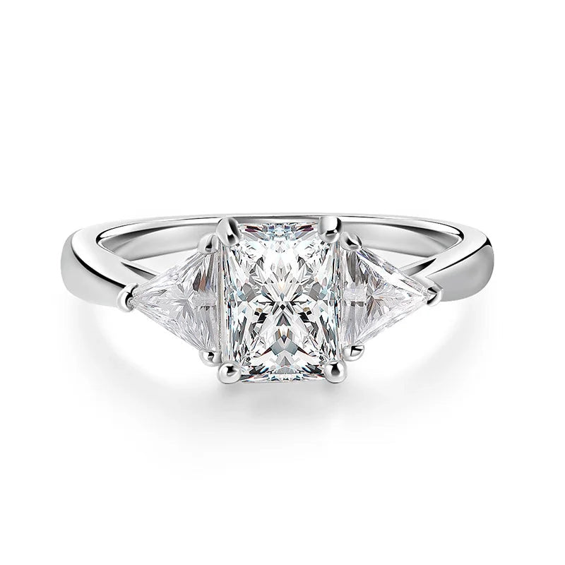 3Ct Full Moissanite Wedding Ring - Ornalux