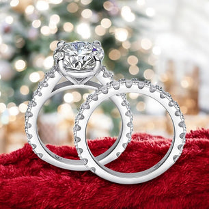 Luxury 4.15Cttw Wedding Diamond Ring Set