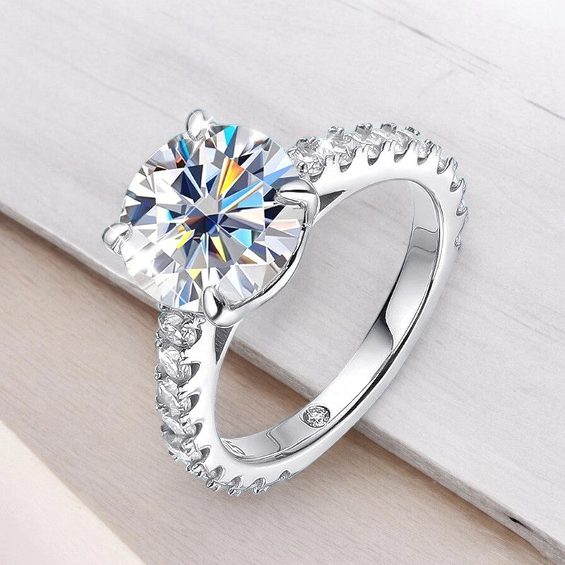 Luxury 4.15Cttw Moissanite Wedding Diamond Ring - Ornalux