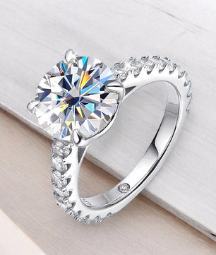 Luxury 4.15Cttw Moissanite Wedding Diamond Ring Set - Ornalux