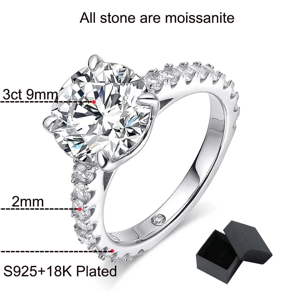 Luxury 4.15Cttw Moissanite Wedding Diamond Ring - Ornalux