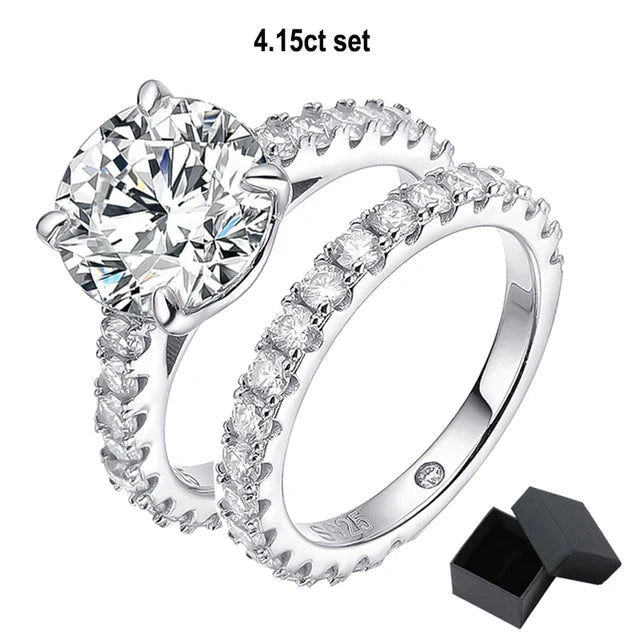 Luxury 4.15Cttw Moissanite Wedding Diamond Ring - Ornalux