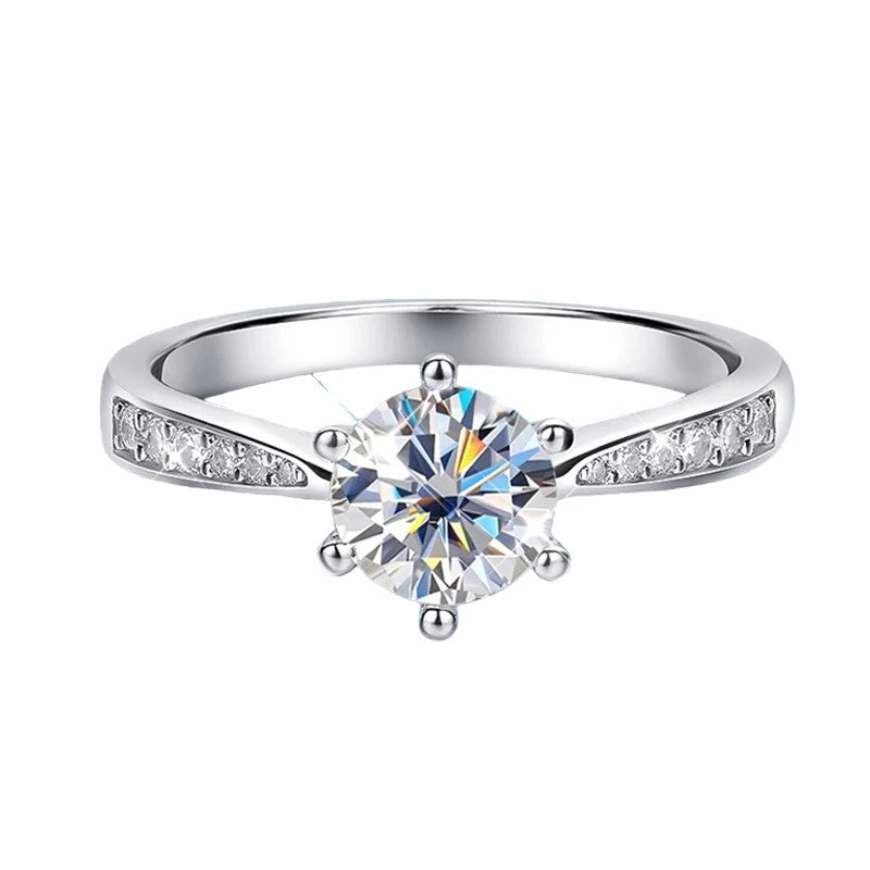 2CT Real Moissanite Diamond Solitaire Engagement Ring - Ornalux