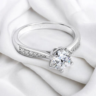 2CT Real Moissanite Diamond Solitaire Engagement Ring - Ornalux