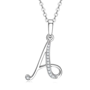 VVS1 Moissanite Initial Name Necklace A-Z Letter - Ornalux