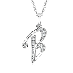 VVS1 Moissanite Initial Name Necklace A-Z Letter - Ornalux