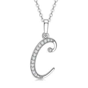 VVS1 Moissanite Initial Name Necklace A-Z Letter - Ornalux