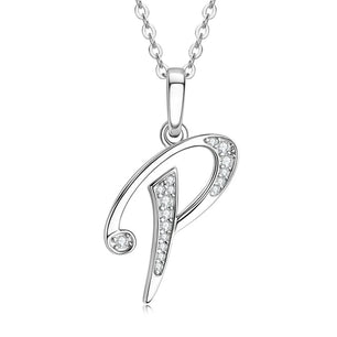 VVS1 Moissanite Initial Name Necklace A-Z Letter - Ornalux