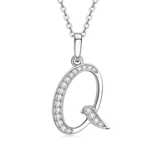 VVS1 Moissanite Initial Name Necklace A-Z Letter - Ornalux