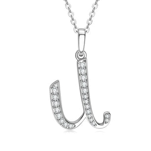 VVS1 Moissanite Initial Name Necklace A-Z Letter - Ornalux