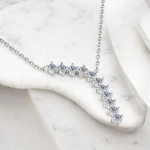 1.1Cttw Moissanite Diamond Y Necklace - Luxury Gift - Ornalux