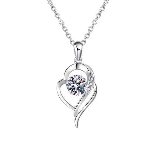 Luxury 1CT Moissanite Pendant Necklace - GRA Certified - Ornalux