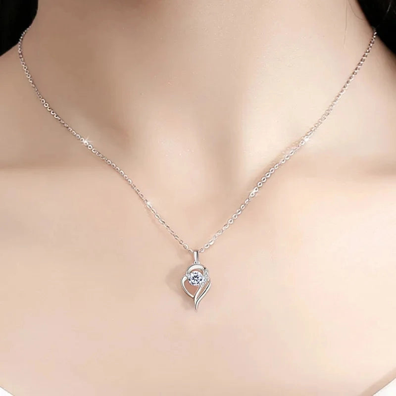 Luxury 1CT Moissanite Pendant Necklace - GRA Certified - Ornalux