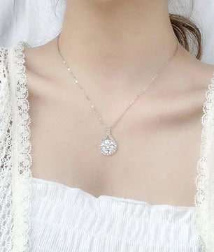 Real Moissanite Water Drop Necklace - Sparkling Gift - Ornalux