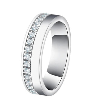 D Color Moissanite Wedding Band Rings for Men - Ornalux