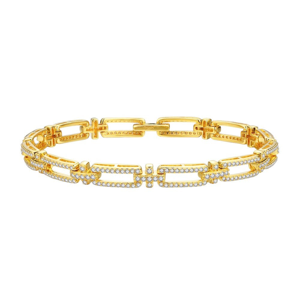 Classic VVS1 Moissanite Bracelet in Real 925 Sterling Silver - Ornalux