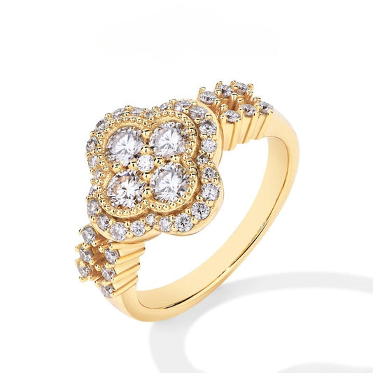 Luxury Round Cut Moissanite Ring - Perfect Gift for Her - Ornalux