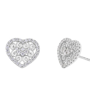 Luxury Heart Shape Moissanite Stud Earrings - Ornalux