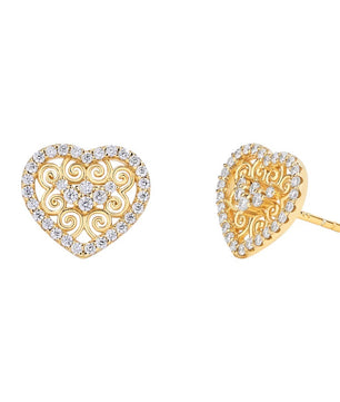 Luxury Heart Shape Moissanite Stud Earrings - Ornalux