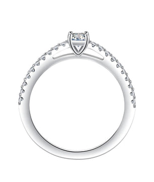Certified Moissanite Silver Ring - Sparkling Women's Jewelry - Ornalux