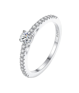 Certified Moissanite Silver Ring - Sparkling Women's Jewelry - Ornalux