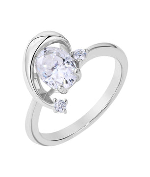 Sparkling Oval Cut Moissanite Diamond Ring - Ornalux