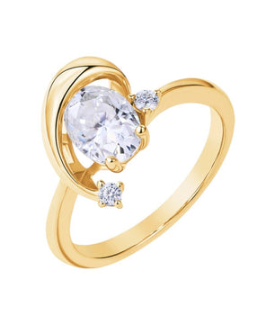 Sparkling Oval Cut Moissanite Diamond Ring - Ornalux