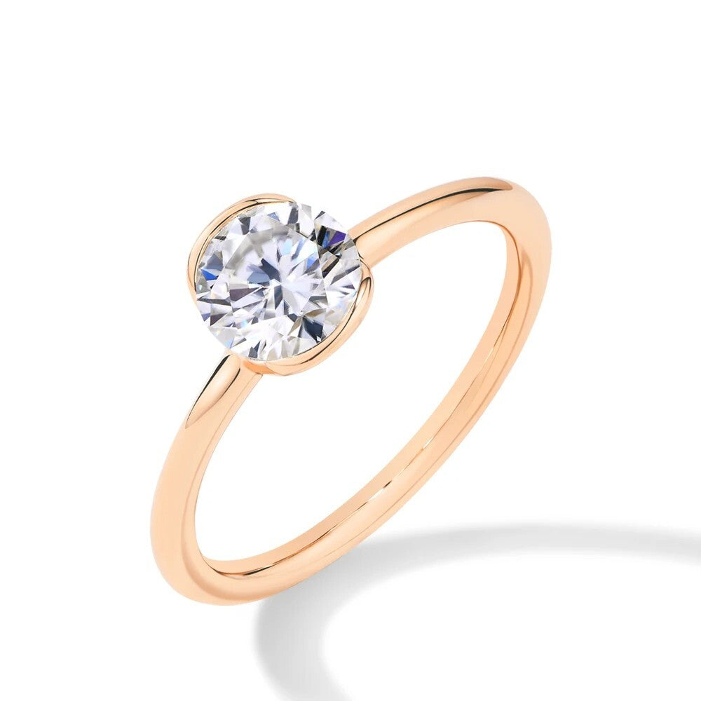 1CT D Color Moissanite Ring GRA - Gold Fine Jewelry - Ornalux