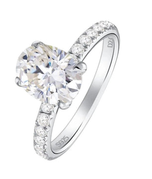 2.4Cttw Oval Cut Moissanite Wedding Ring - Ornalux