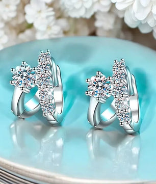 Certified Moissanite Stud Earrings - Sparkling Earrings - Ornalux