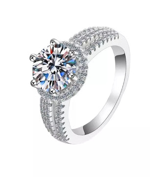 3CT Luxury Moissanite Wedding Ring - Sparkling Engagement Ring - Ornalux