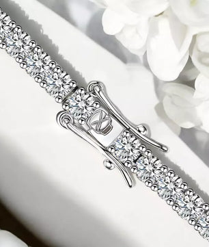 Sparkling Moissanite Tennis Chain Necklace - Ornalux
