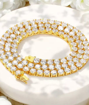 Sparkling Moissanite Tennis Chain Necklace - Ornalux