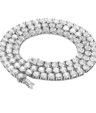 Sparkling Moissanite Tennis Chain Necklace - Ornalux