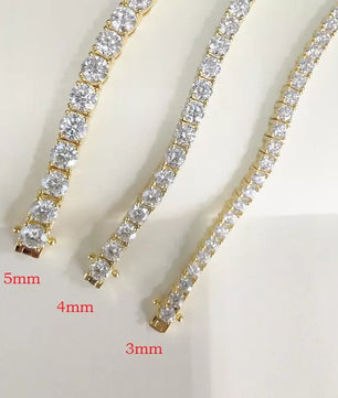 Sparkling Moissanite Tennis Chain Necklace - Ornalux
