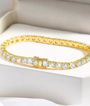 18k Gold Plated Moissanite Tennis Bracelet - Ornalux