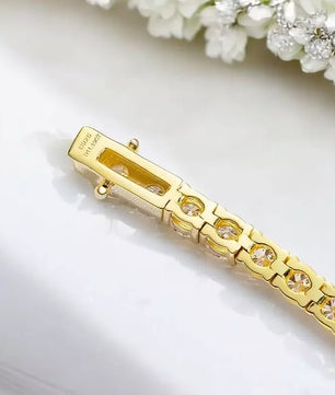18k Gold Plated Moissanite Tennis Bracelet - Ornalux