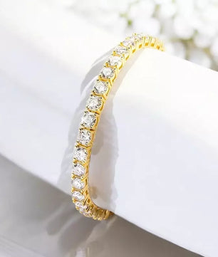 18k Gold Plated Moissanite Tennis Bracelet - Ornalux