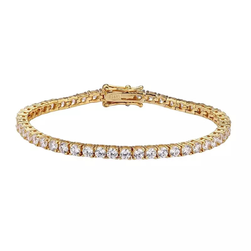 18k Gold Plated Moissanite Tennis Bracelet - Ornalux