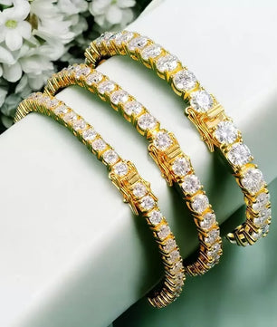 18k Gold Plated Moissanite Tennis Bracelet - Ornalux