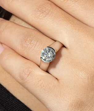 2Ct Moissanite Diamond Solitaire Ring - Ornalux