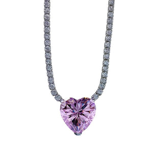 Sparkling Heart Diamond Pendant Necklace