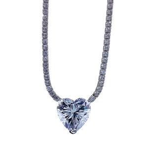 Sparkling Heart Diamond Pendant Necklace