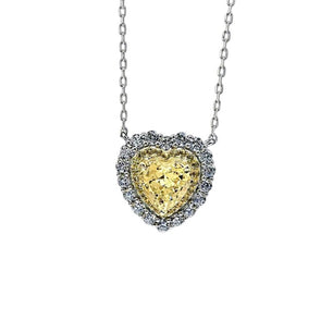 Sparkling Heart High Carbon Diamond Pendant Necklace