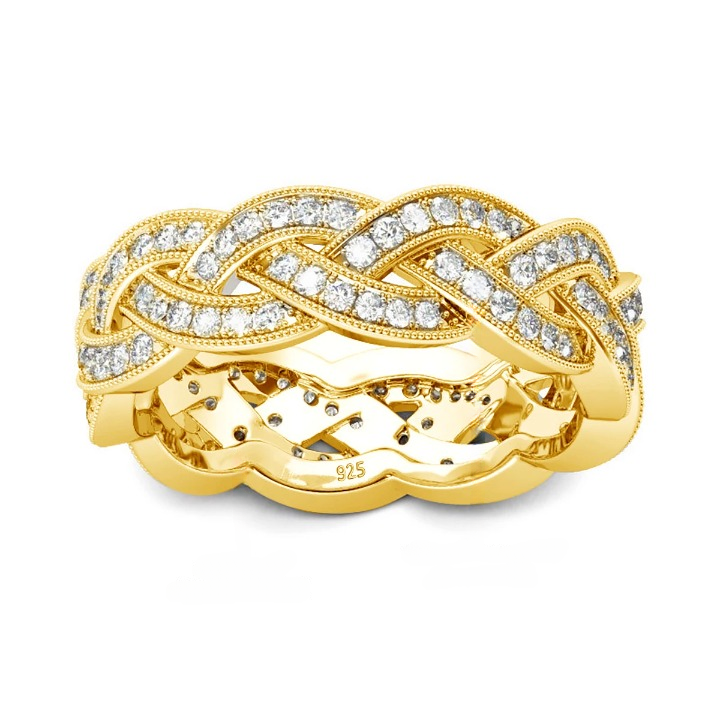 Unisex Moissanite Cuban Link Ring - D Color VVS1 Certified