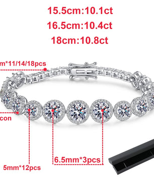 Luxury 11.1CT Moissanite Tennis Bracelet - Ornalux
