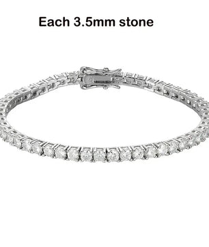 Moissanite Tennis Bracelet in Sterling Silver | 2-6.5MM - Ornalux